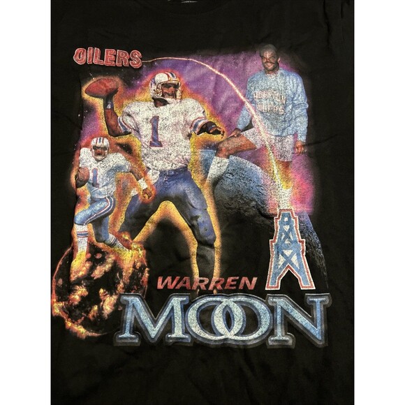 Medium Mitchell & Ness Houston Oilers Warren Moon Vintage Hype T-Shirt Men’s - Picture 4 of 7